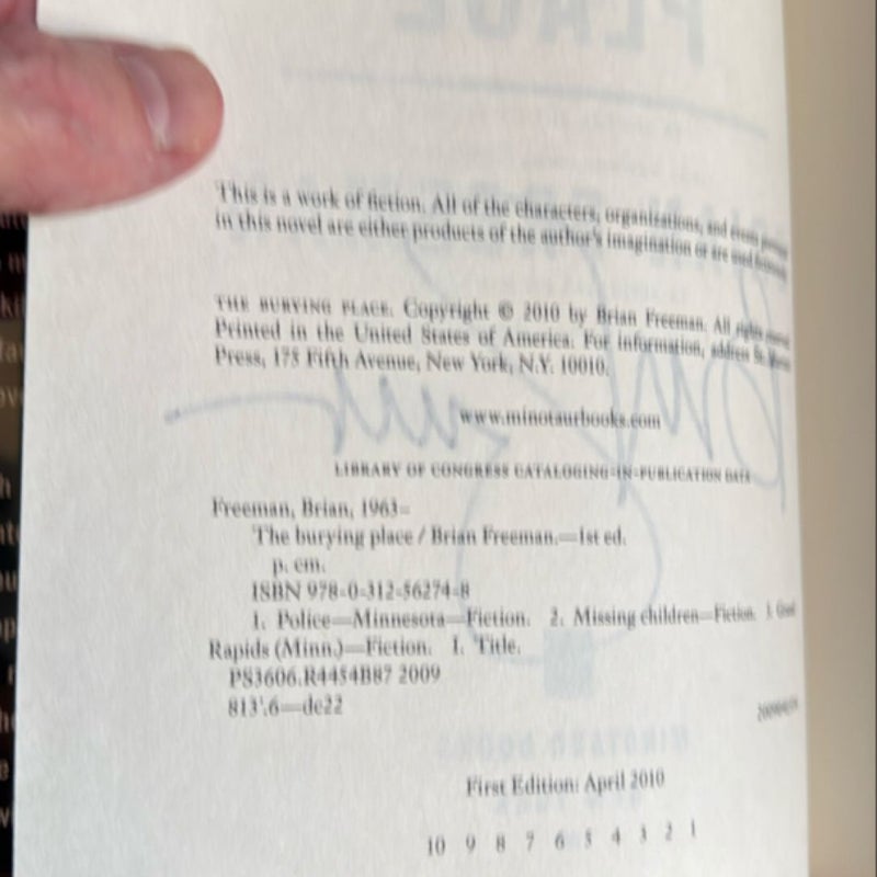 The Burying Place SIGNED