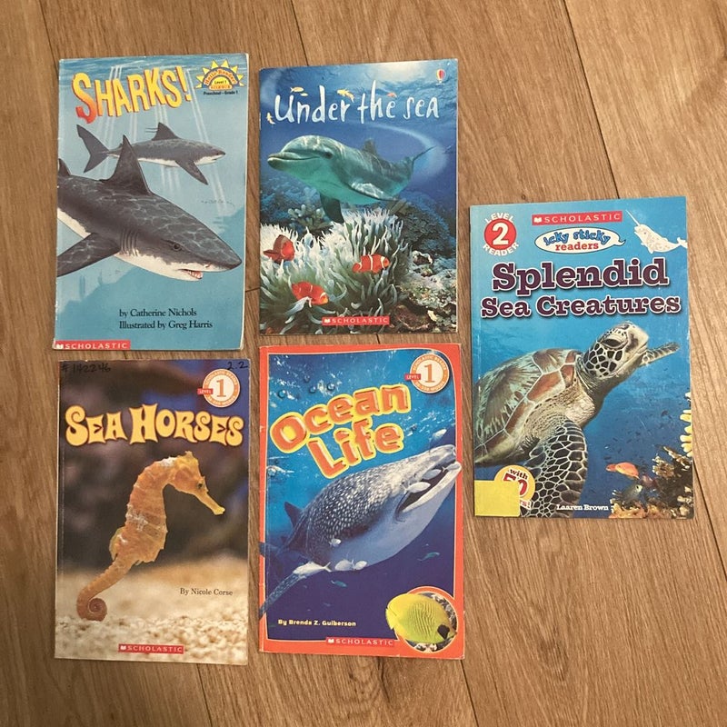 Bundle of (7) Nonfiction Ocean Paperbacks for Kids