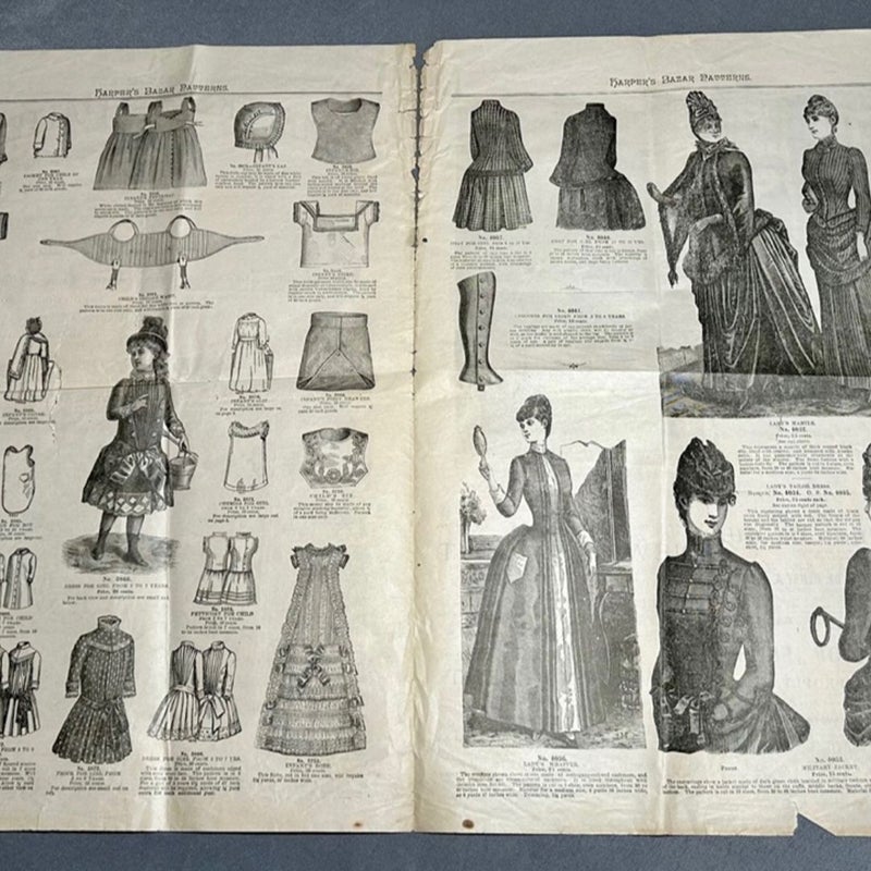 Harper’s Bazar Patterns January, 1888