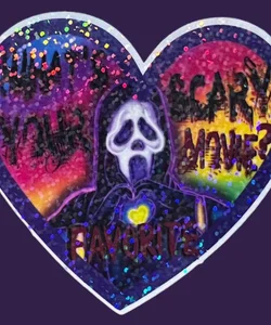 Horror Face Inspired Holographic Sticker