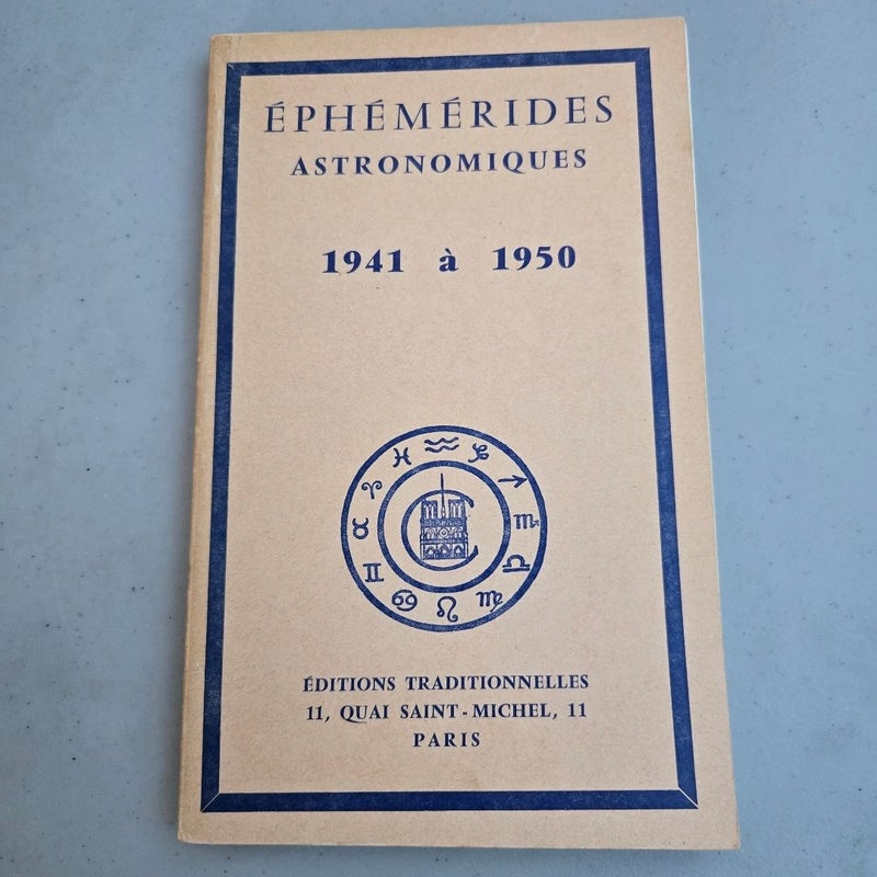 Ephémérides chacornac astronomiques 1941 à 1950