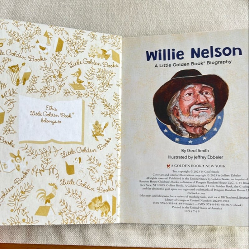 Willie Nelson: a Little Golden Book Biography