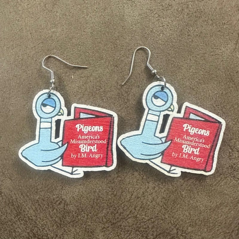 NEW! Mo Willems Pigeon Lightweight Earrings