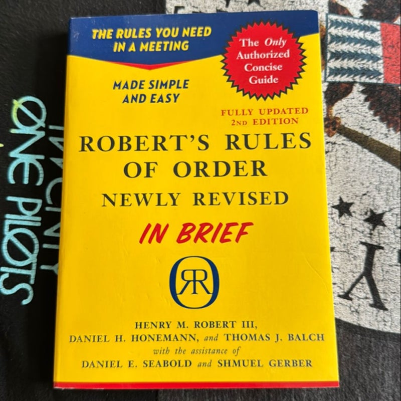 Robert's Rules of Order Newly Revised in Brief, 2nd Edition