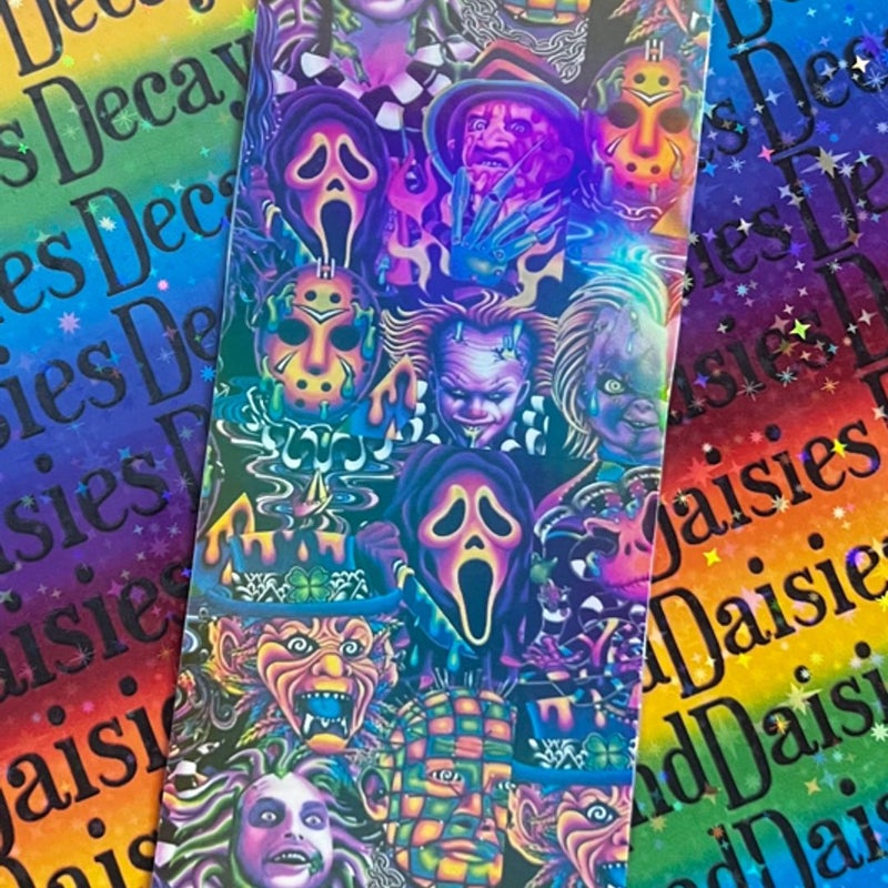 Trippy Blacklight Horror Bookmark