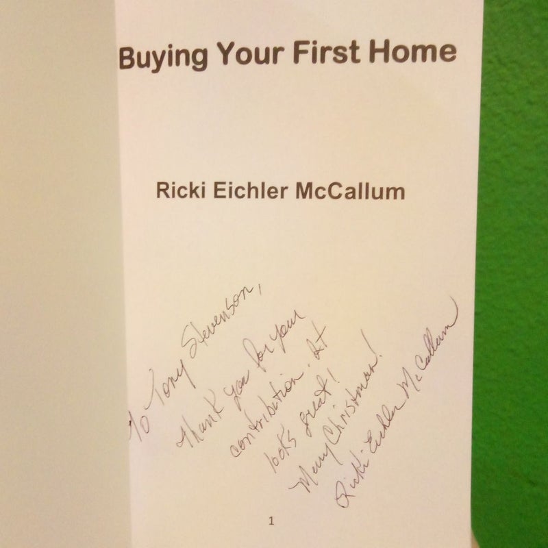 Buying Your First Home - Signed
