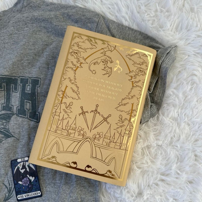 Fourth wing blueyboo dust cover and book
