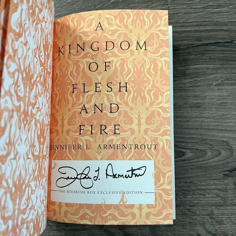 A Kingdom of Flesh and Fire (Bookish Box edition - NO DUST JACKET