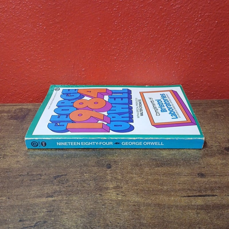 1984 by George Orwell, Vintage Paperback Signet Classic, Walter Kronkite Preface