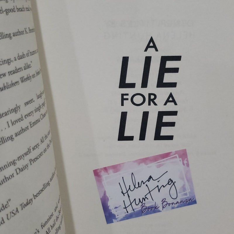 A Lie for a Lie (signed bookplate)