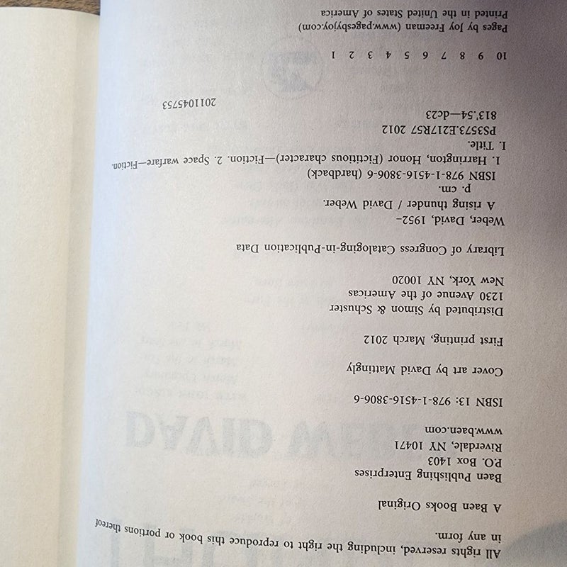 A Rising Thunder ***FIRST EDITION***