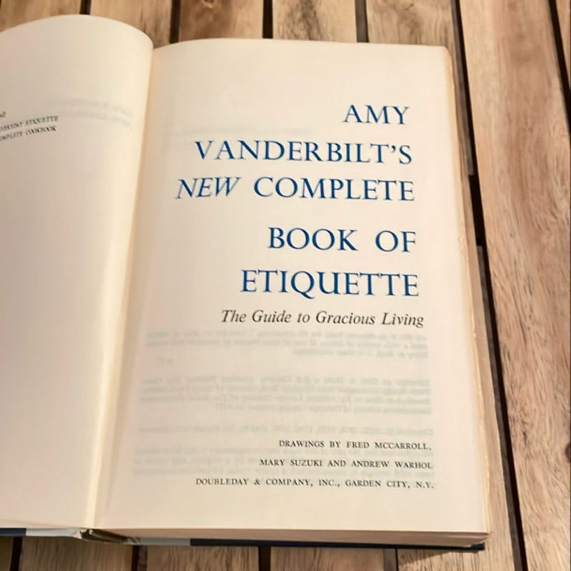 Amy Vanderbilt’s New Complete Book of Etiquette (1963)