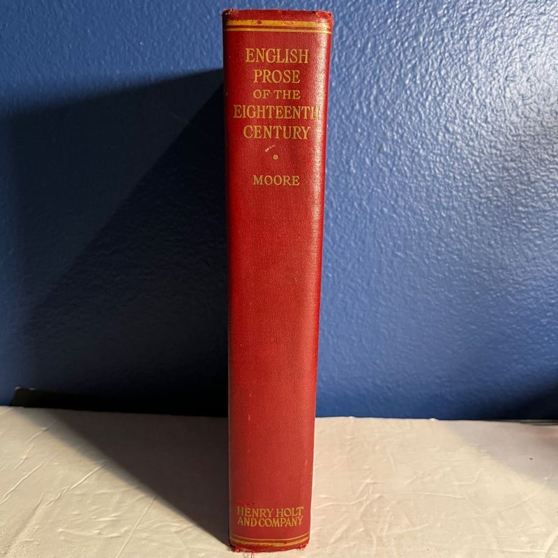 English Prose of the Eighteenth Century - 1934 Vintage Book