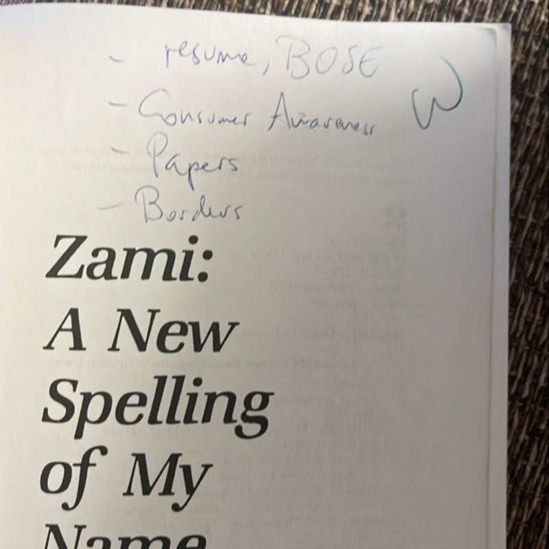Zami: a New Spelling of My Name