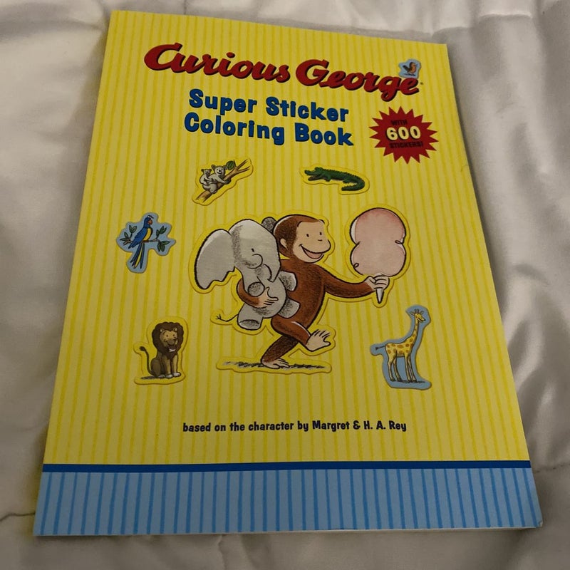 Curious George Super Sticker Coloring Book by , Paperback | Pangobooks