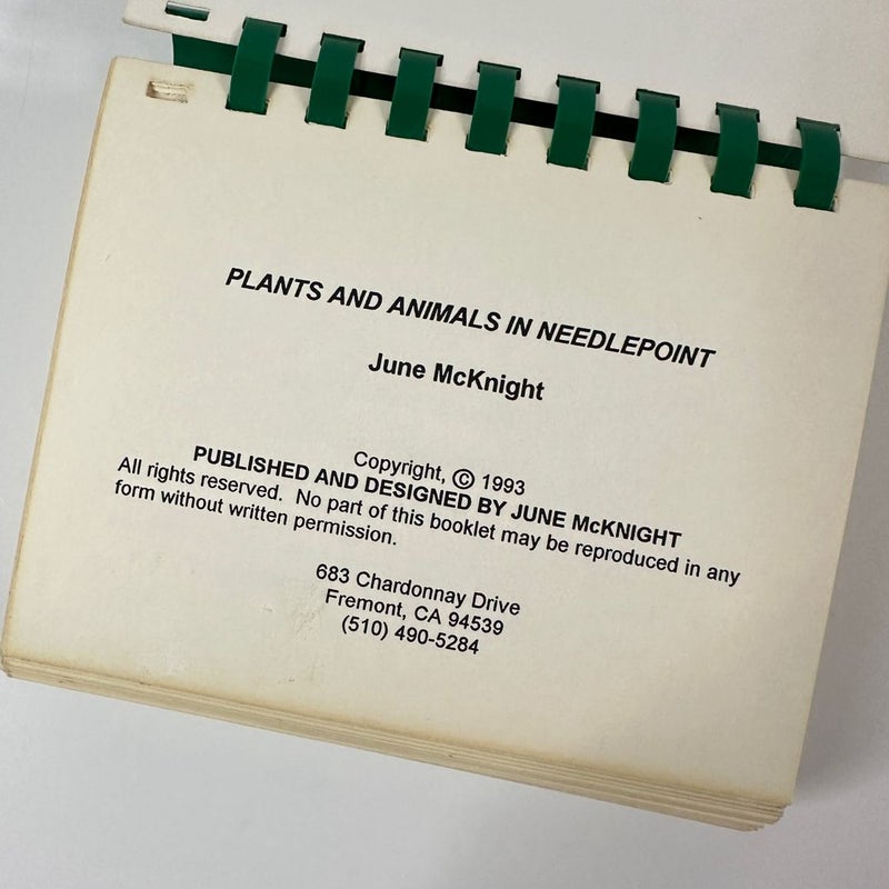 Plants and Animals in Needlepoint 1993, Booklet