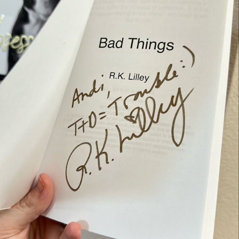 Bad Things-Signed, Personalized and OOP