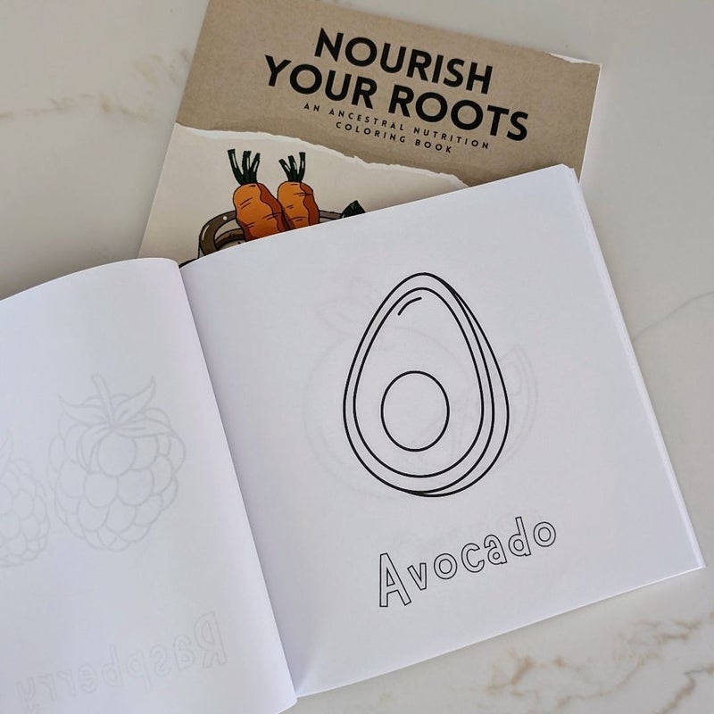 Nourish Your Roots and My First Ancestral Nutrition Coloring Books