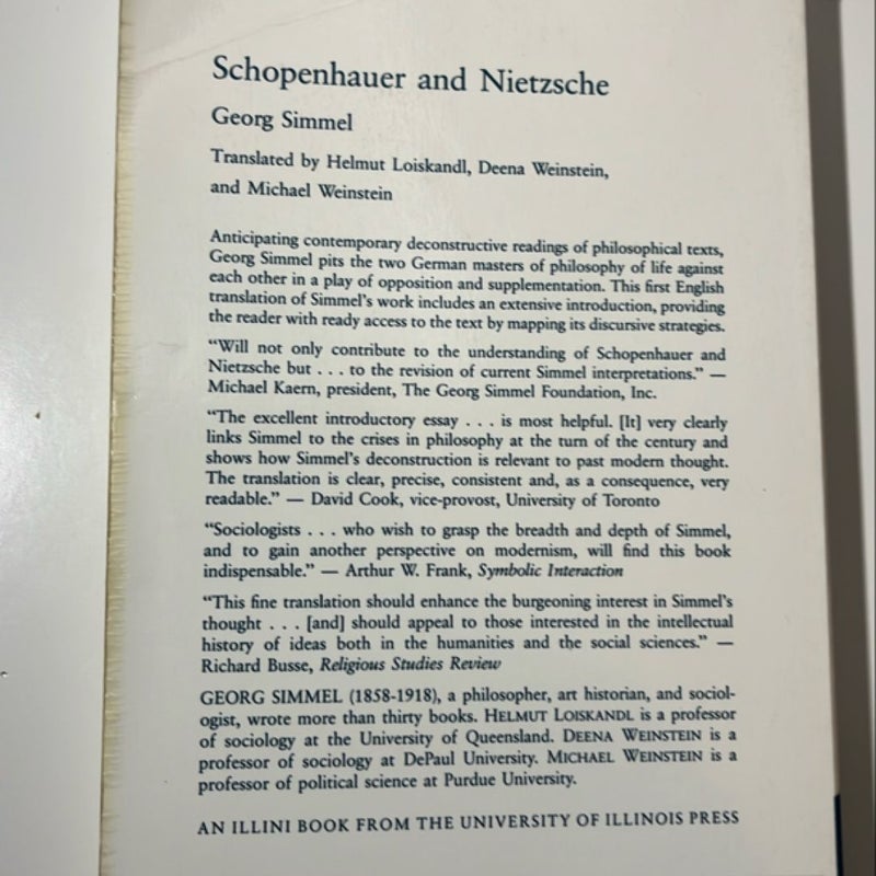 Schopenhauer and Nietzsche