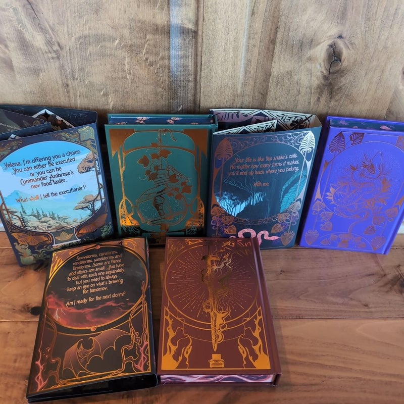 Poison Study books 1-3 Bookish Box Signed special edition 