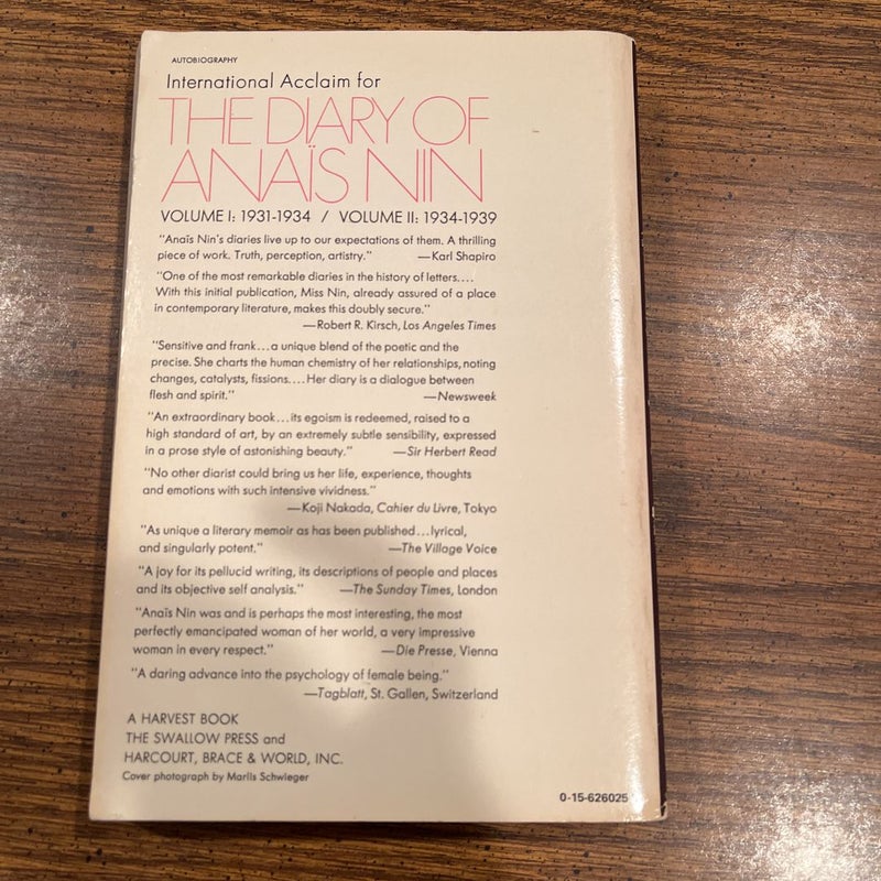 The Diary of Anais Nin Volume 1 1931-1934