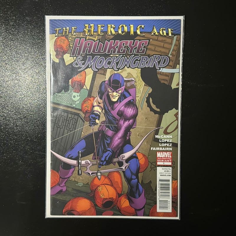 Hawkeye & Mockingbird # 1 The Heroic Age Variant Second Printing Marvel Comics