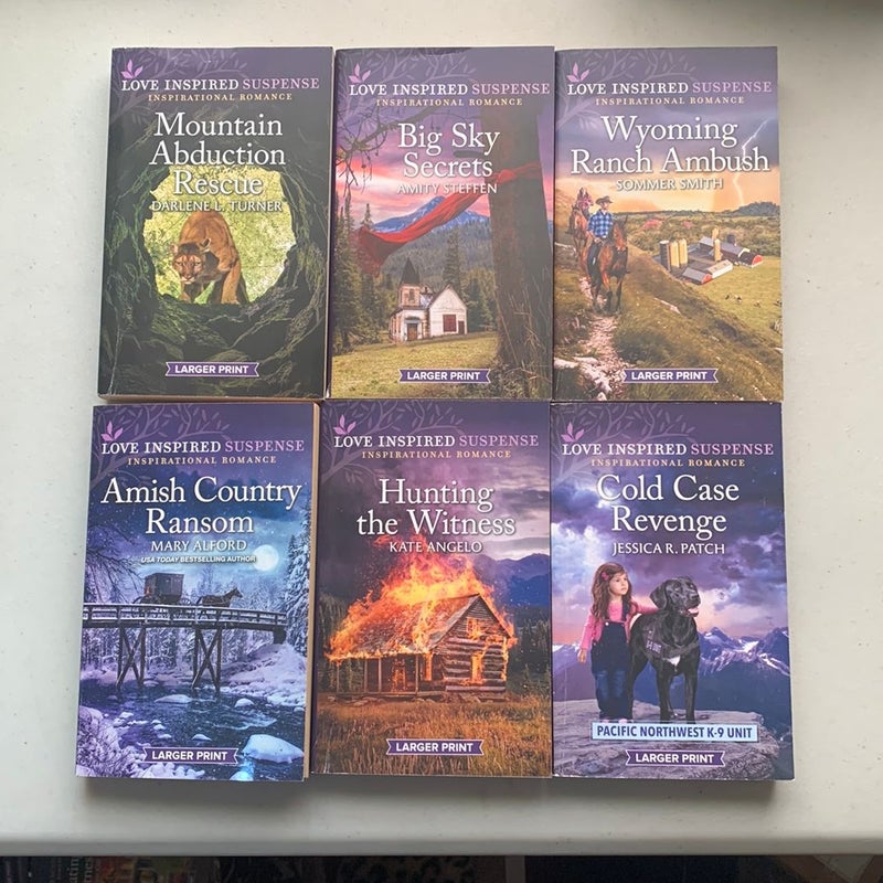 Harlequin Love Inspired Suspense, Larger print, 6 books sept23