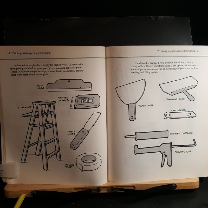 All thumbs guide to painting wallpapering and stenciling  F657