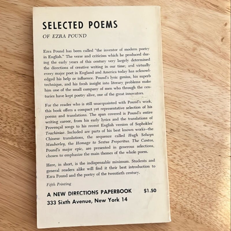 Selected Poems of Ezra Pound