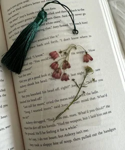 Handmade Real Flower Tassel Bookmark 