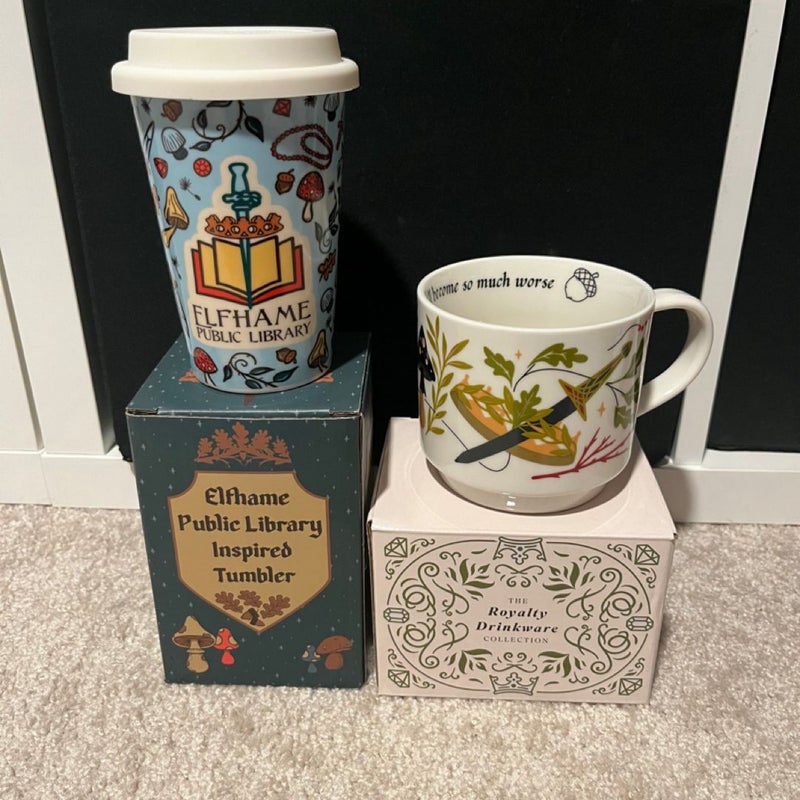 The Folk of the Air/Cruel Prince inspired tumbler and mug (Bookish Box and Owlcrate)