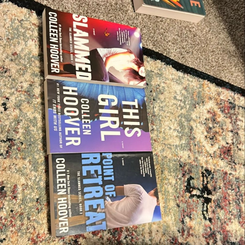 Colleen Hoover Slammed Series 3 Books Collection Set (Slammed, Point of Retreat & This Girl)