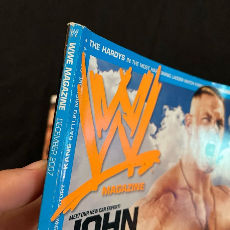 World Wrestling Entertainment WWE Magazine December 2007 John Cena With Poster