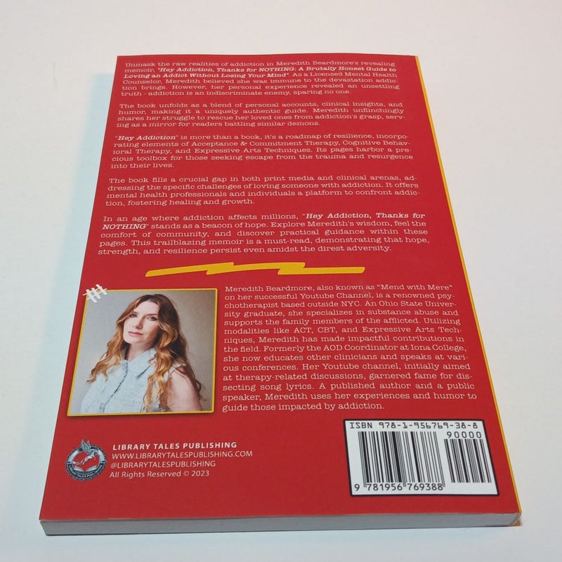 Hey Addiction, Thanks For Nothing! by Meredith Beardmore MA, LMHC,  Paperback | Pangobooks