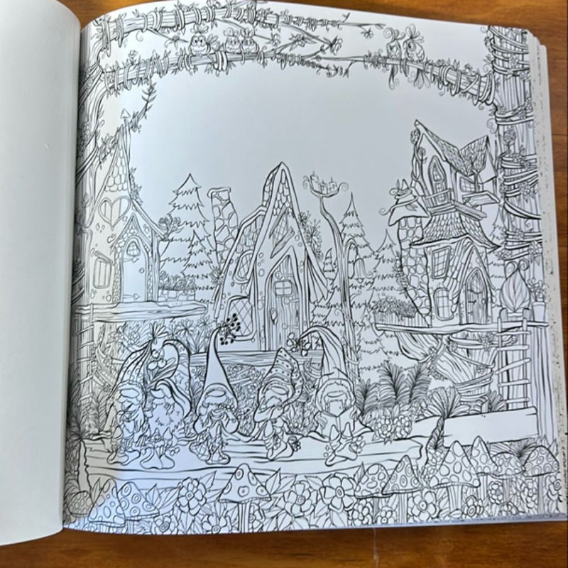 Zendoodle Coloring Presents Gnomes in the Neighborhood