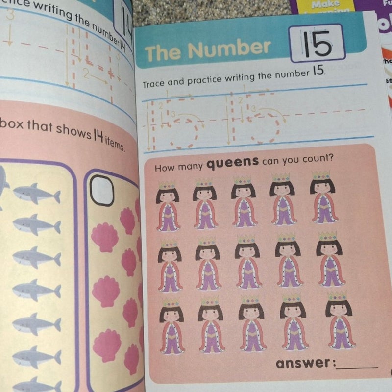 Number And Colors and Shapes kids Learning Workbook