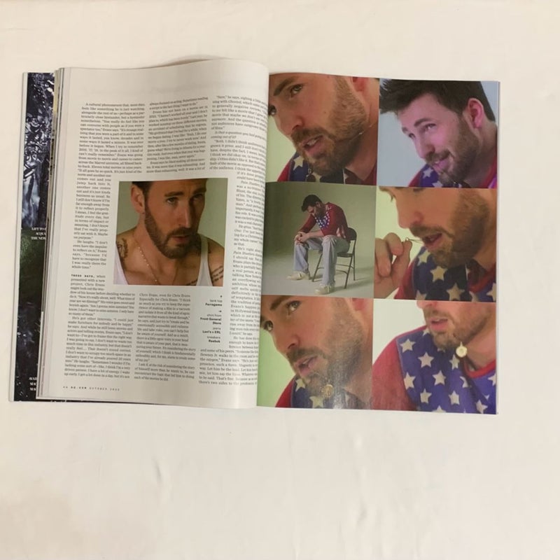 GQ Chris Evans “Life After Capt. America”Issue October 2023 Magazine Plus Gio Armani Insert 