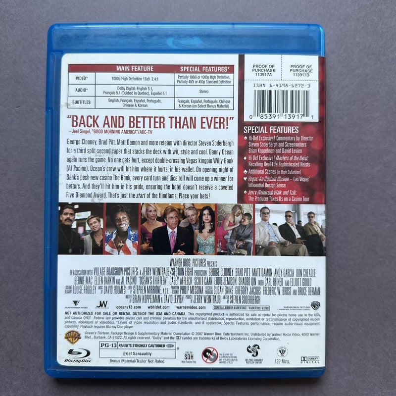 Ocean’s Thirteen - Blu-ray DVD