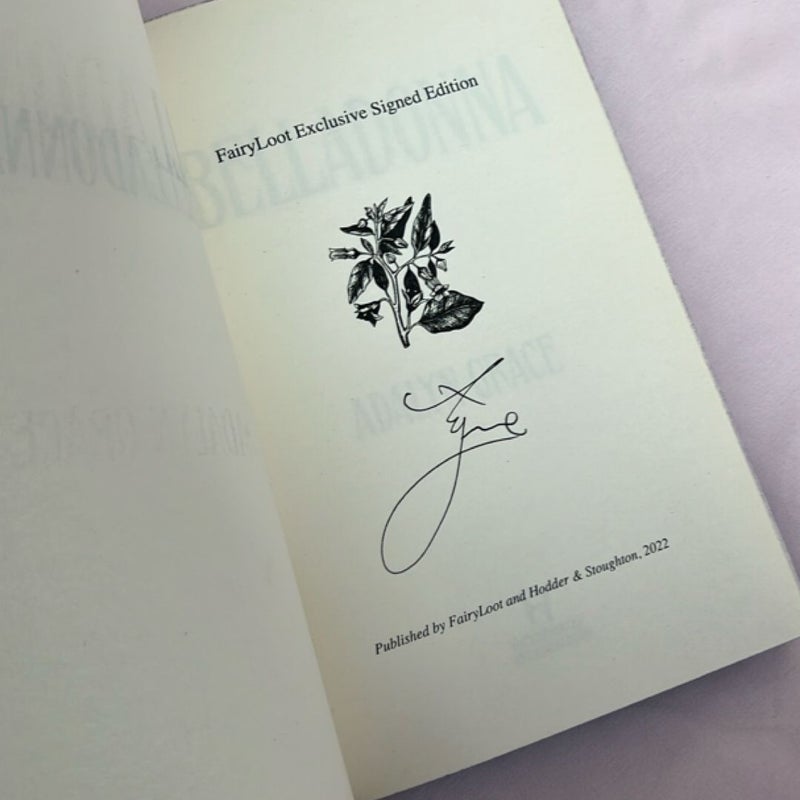 Belladonna — Fairyloot, Handsigned 