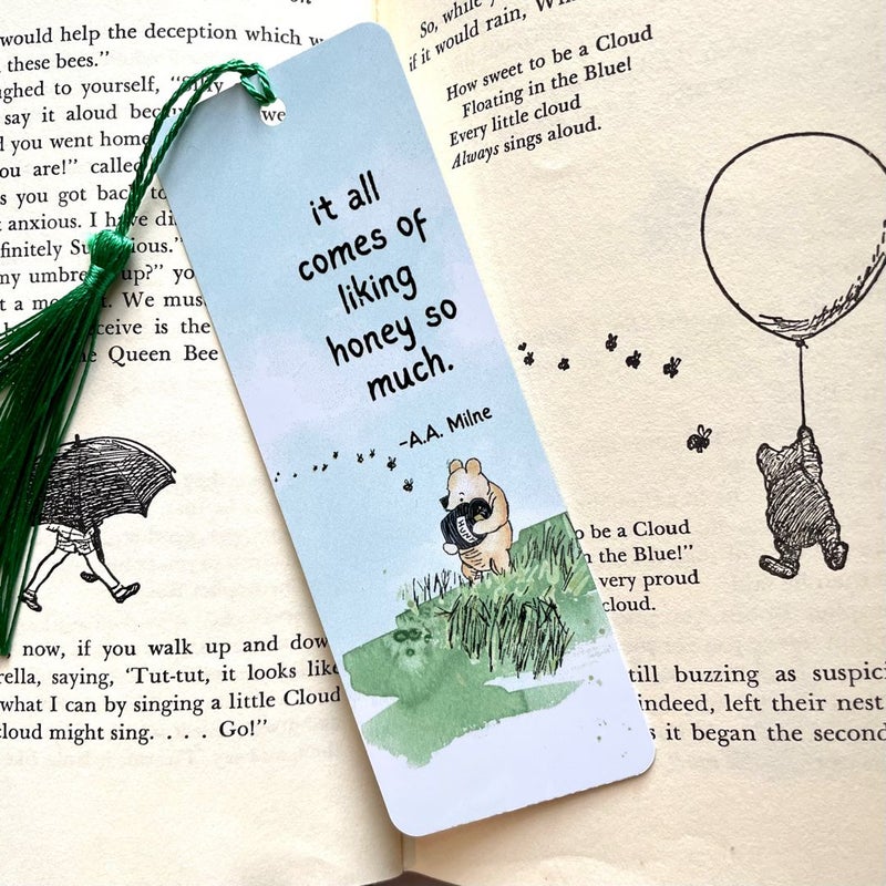 Winnie-the-Pooh Metal Bookmark - Honey - Bookish Gift