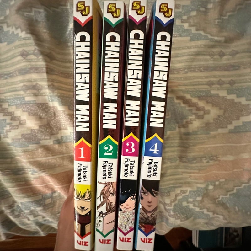Chainsaw Man manga volumes 1-4