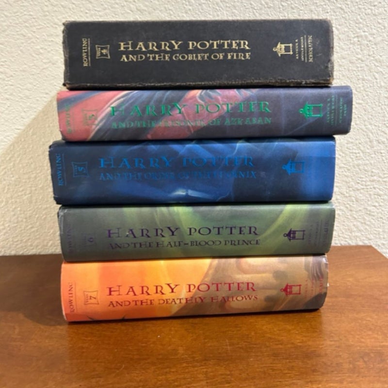 Harry Potter hardback books 4-7