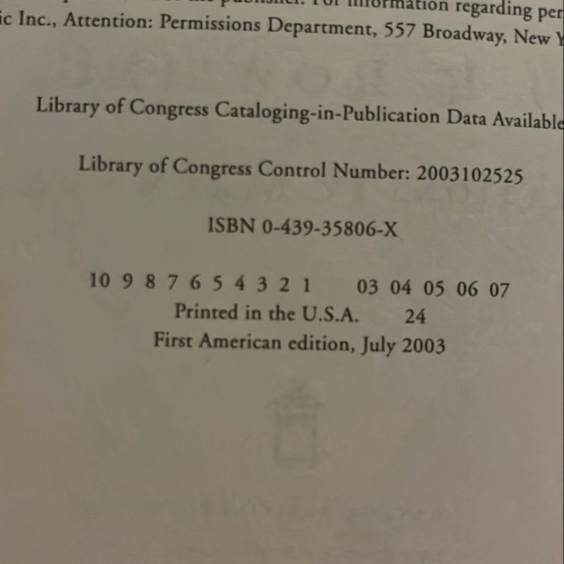 Harry Potter and the Order of the Phoenix — 2003 1st Edition, 1st State, Full Number Line (10–1), with Notable Printing Errors