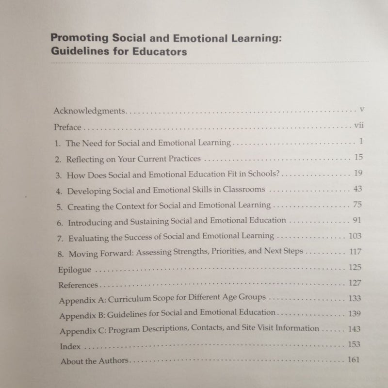 Promoting Social and Emotional Learning