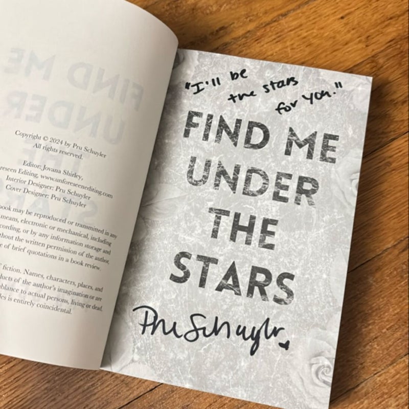 Find Me under the Stars: Alternative Cover