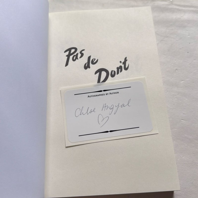 Pas de Don't - signed bookplate