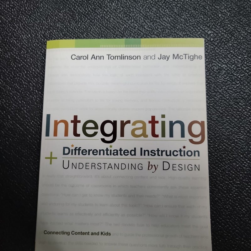 Integrating Differentiated Instruction and Understanding by Design