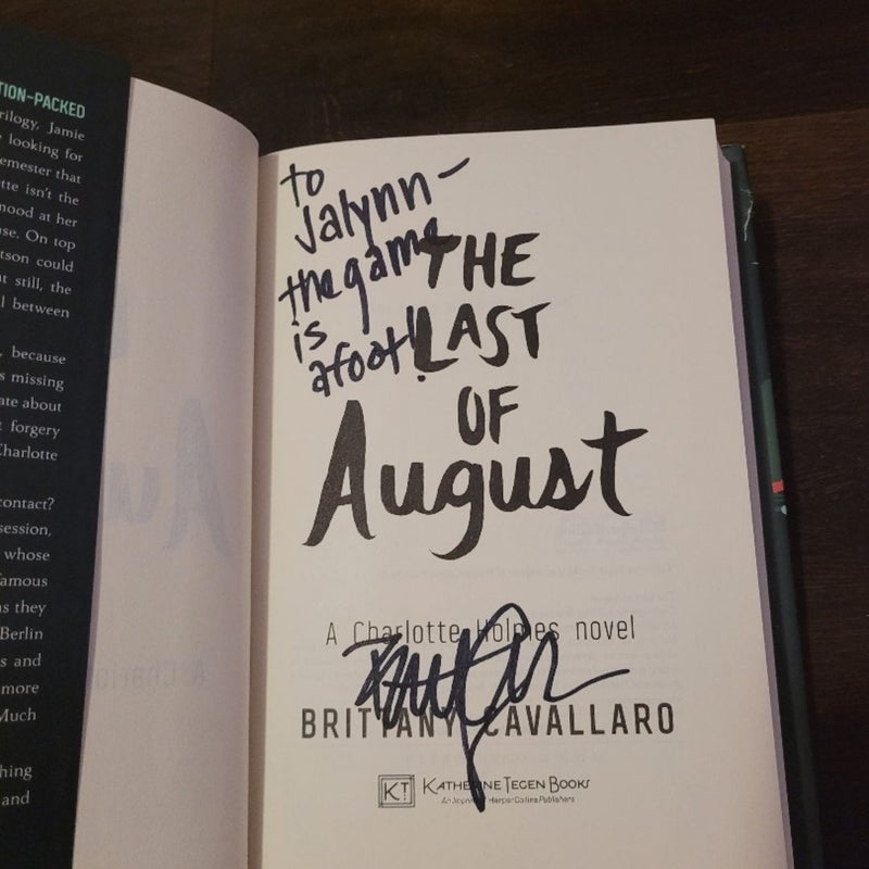 SIGNED The Last of August