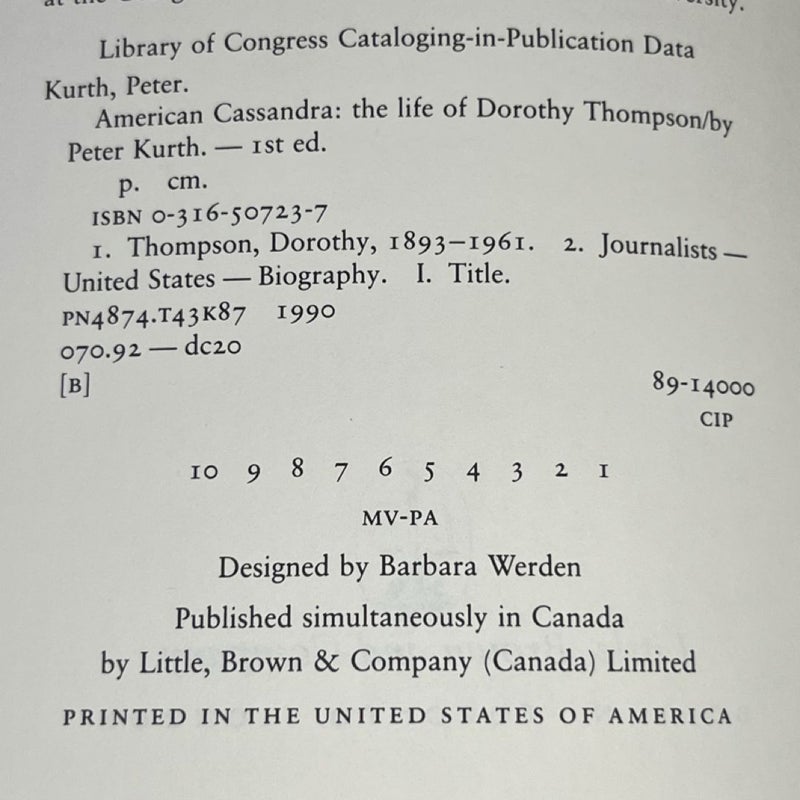 American Cassandra