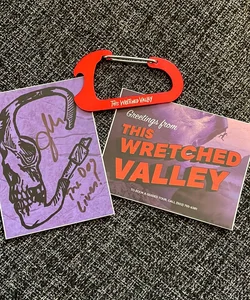 This Wretched Valley Signed Bookplate, Sticker, Carabiner Clip